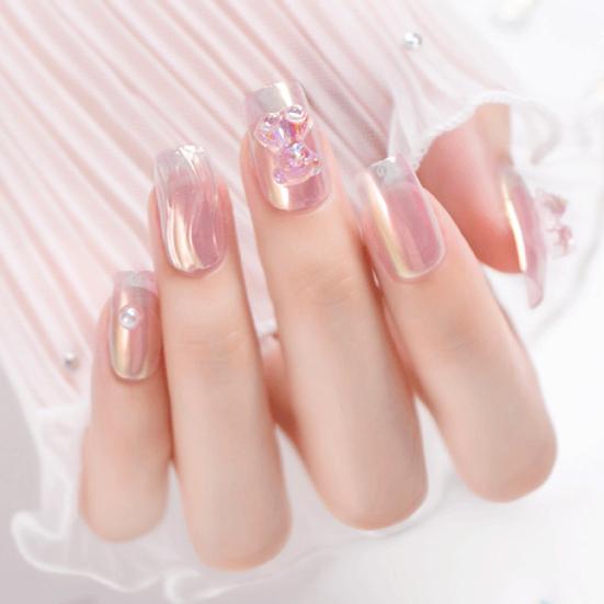 Women Sparkling Bear Pattern Resin Nail Art Sequin Sticker for DIY