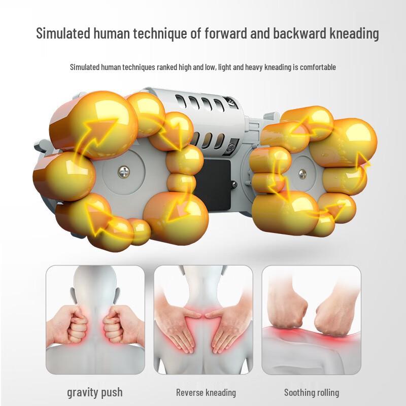 MiNGZHEN Multi-functional Neck and Back Massager Pillow CN Plug (adapter Included)