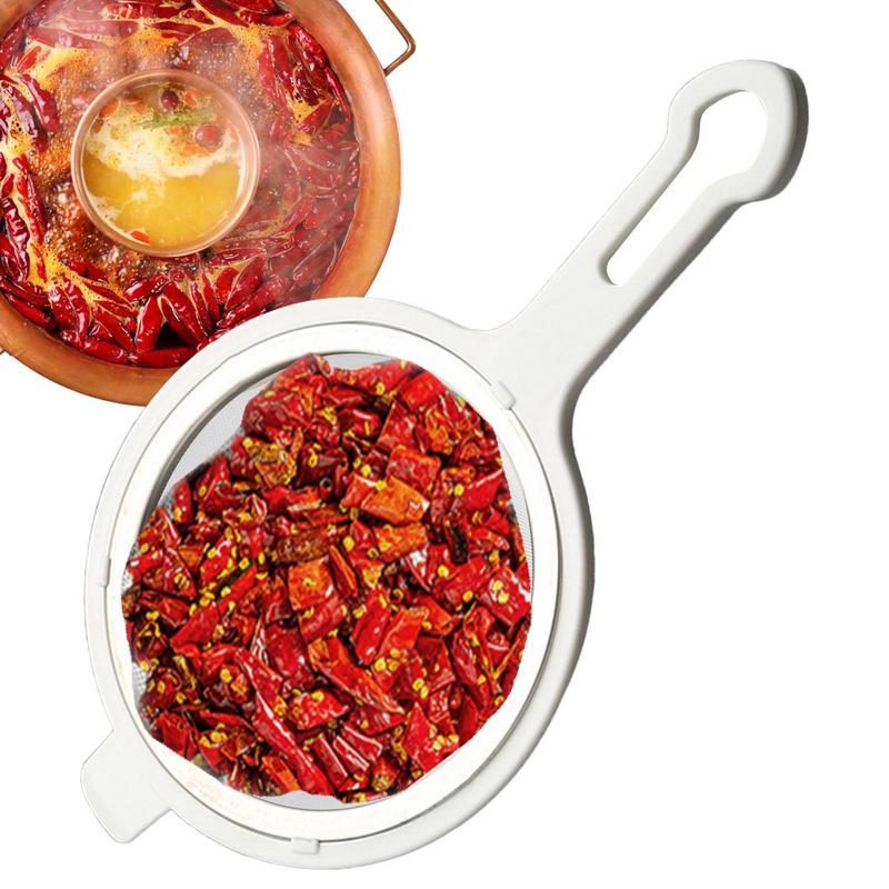 Kitchen Colander Strainer Food Colander Sieve Strainer Stainless Steel Juice Loose Tea Strainer Versatile tool Small Sieve Spoon