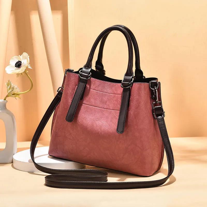Women PU HandBag Women Belt Single Shoulder Bags Casual Totes Solid Color Soft Messenger Bag
