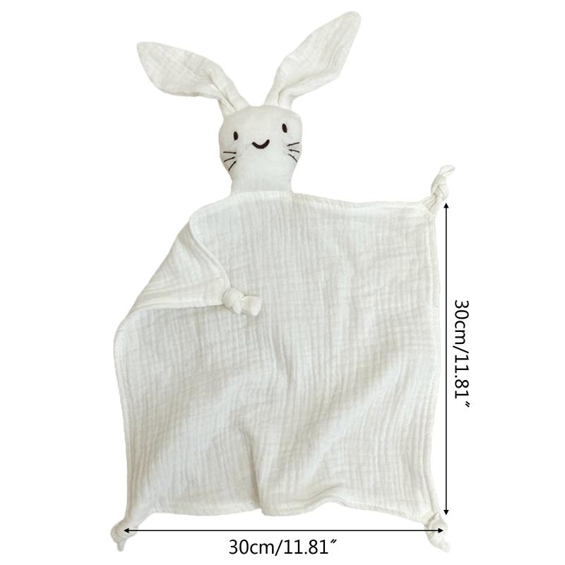 Baby Soothe Blanket Soft Gauze Bibs Teether Burp Cloth Gift Cute Rabbit for Doll Appease Towel Comfort Sleeping Cuddling