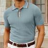Polo para hombre de algodón puro con hombros caídos, corte holgado de alta calidad para fitness, versátil para el ejercicio diario, manga corta, informal.