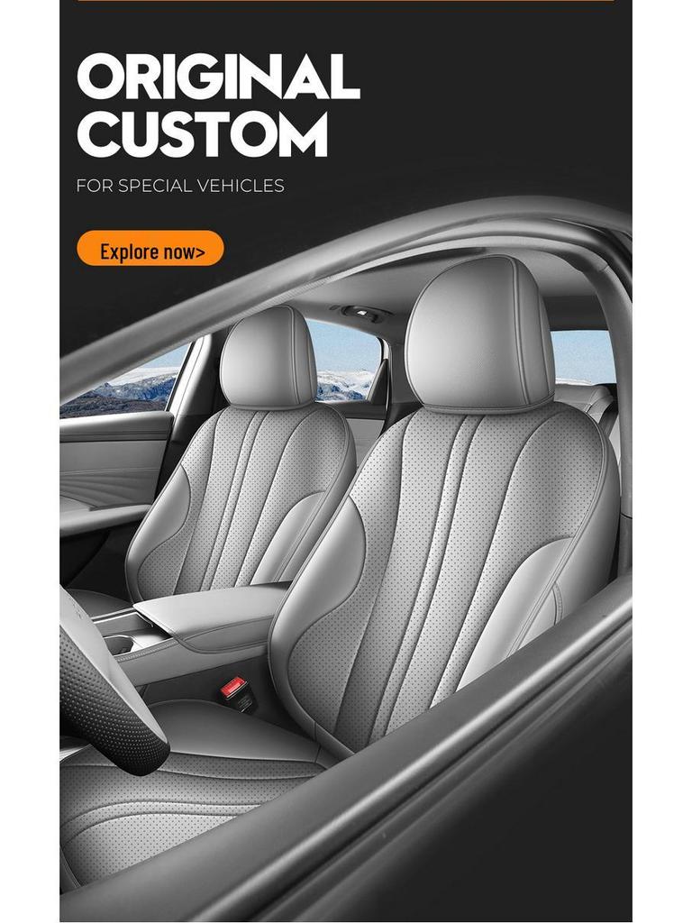 Roewe M7DMH Original Perforerade Läder Bilbarnstolsskydd - Andningsbara & Hälsobevarande