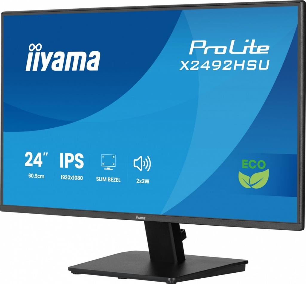 Monitor 24 inches X2492HSU-B1 IPS,FHD,HDMI,DP,120Hz,300cd,4ms,USB HUBx2 thin frames, 1500:1, ErP B