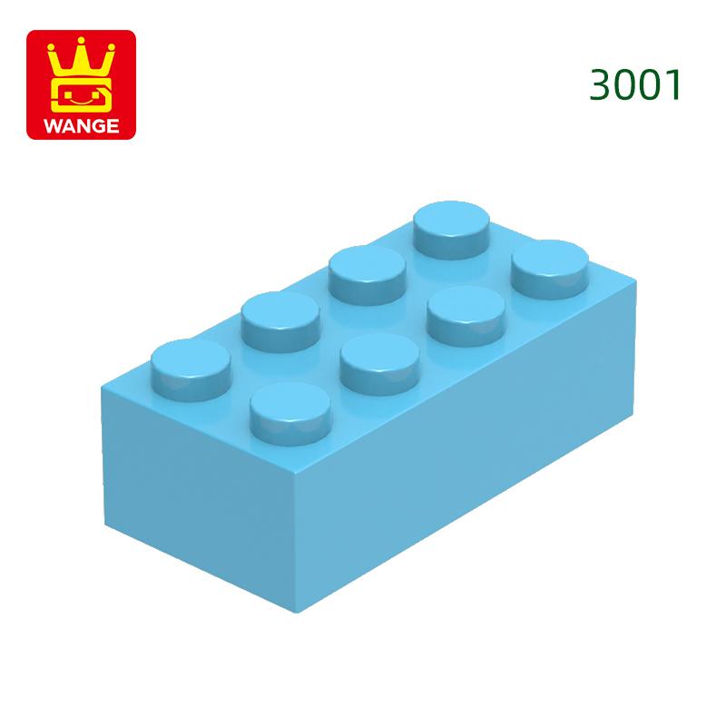 Non-Toxic 40Pcs/Lot 3001 2X4 High 8-Hole Building Block Moc Colorful Parts Compatible With Brick Diy Children Toy Assembly Gift Box