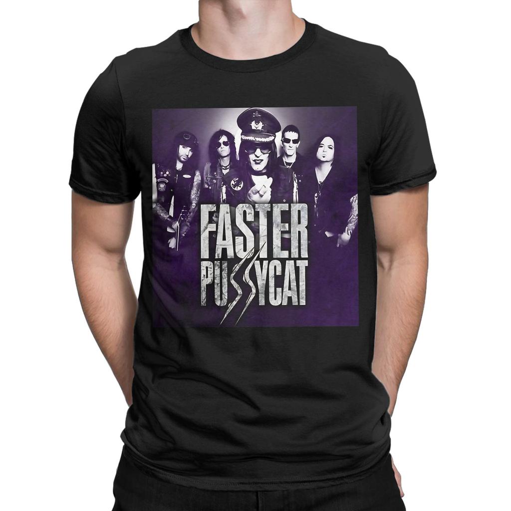 Faster Pussycats Funny 100 Cotton Tshirt Faster Pussycat Tops Tees For Unisex