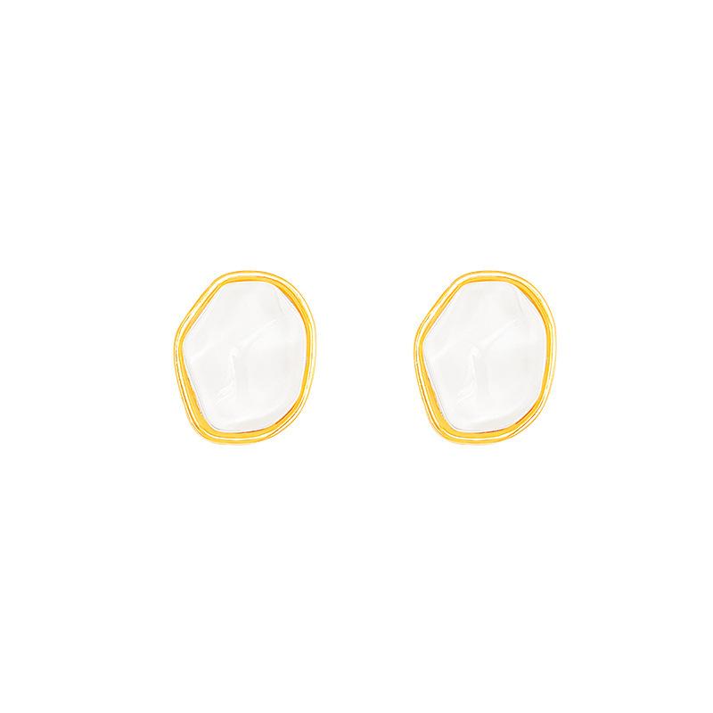 Personality irregular geometric stud earrings versatile design sense Internet celebrity popular earrings simple earrings