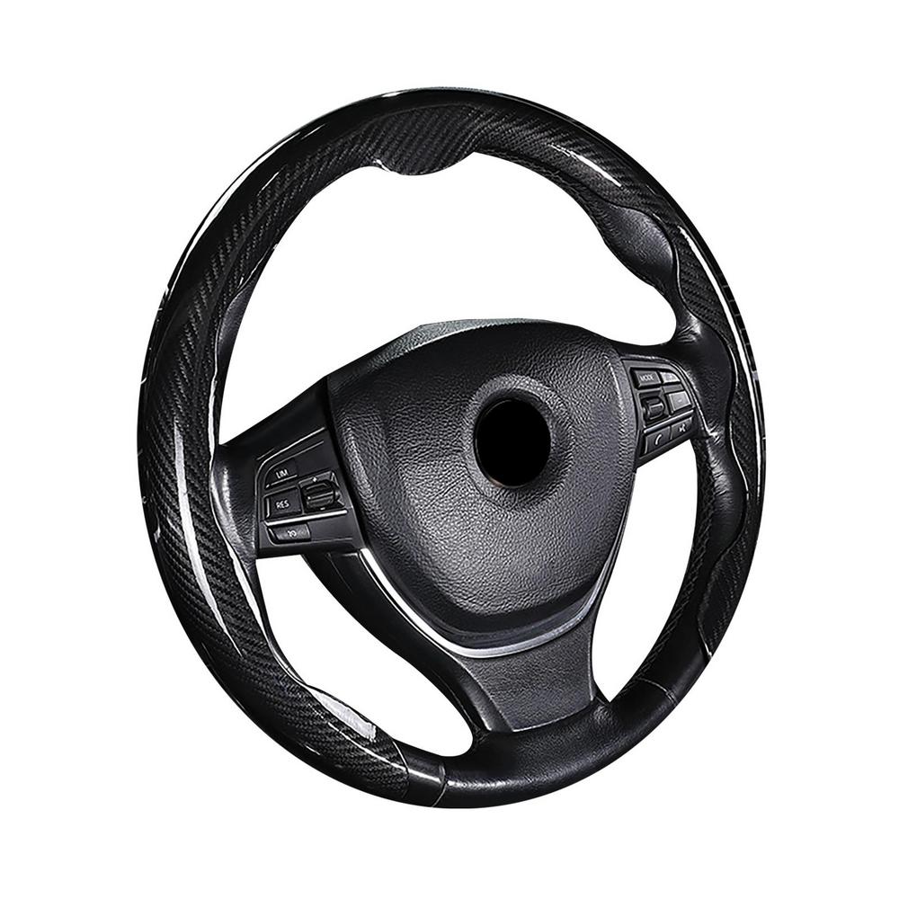 Carbon Fiber Car Steering Wheel Cover Universal Non-slip Steering Wheel Booster Cover Anti-Skid Accessories