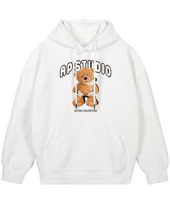 Baby Beardoll Oversized Wide Shoulder Hoodie_White