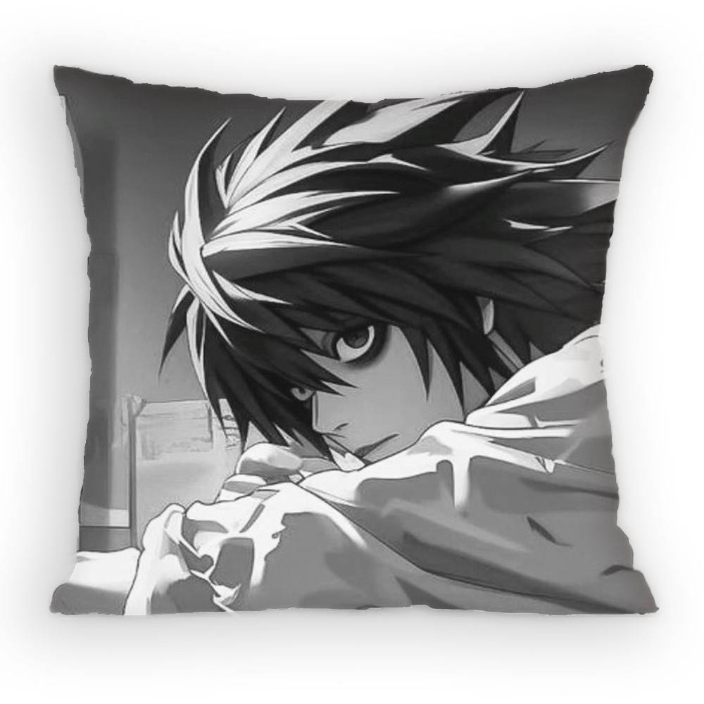 Anime Death Note L Pillow Case Sofa Living Room Bedroom Headboard Backrest Cushion Square Cushion Nap Time