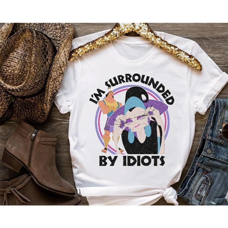 2026 Emperors Villains Yzma Cronk Printed Smart Casual Womens TShirt Short Sleeve O Neck Casual Loose Plus Size Top