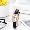 Women's Watch Antique Leather Roman Analog Display Square Dial Thin Strap Quartz Women's Watch Waterproof Black Birthday Anniversary Christmas