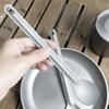 2 Piece Corrosion-resistant Titanium Cutlery Set Ultralight Outdoor Dinnerware Set  Salad