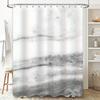 Modern Marble Print Shower Curtain Neutral Color for Bathroom Decor