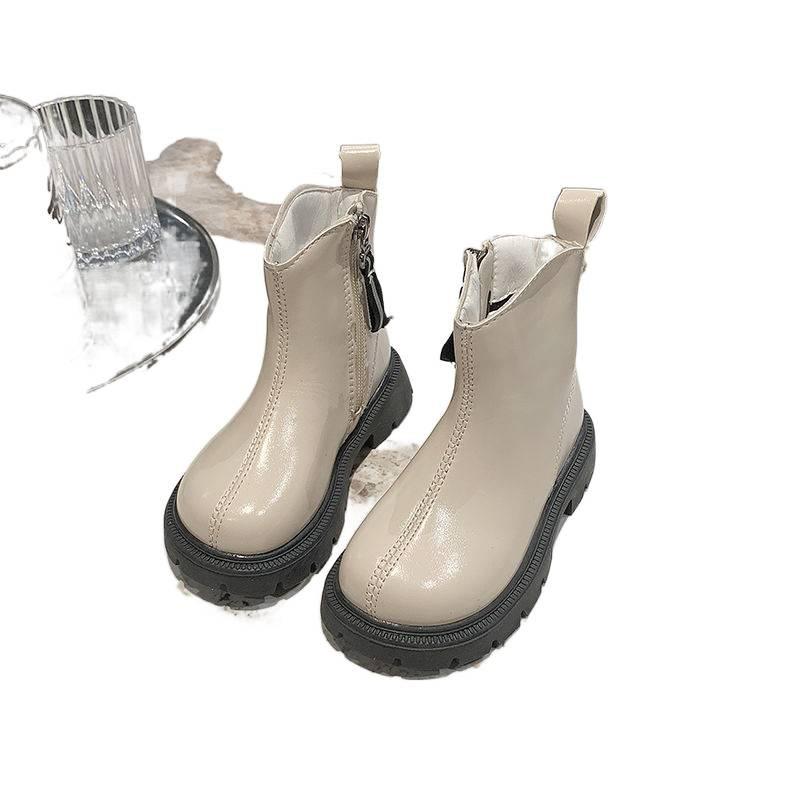 Girls Martin boots 2025 children's leather boots spring and autumn new short boots baby fashion spring and autumn versatile single head
