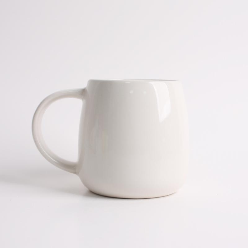 1pc Premium White Ceramic Cup for Hot Chocolate 330ml Modern Style Cocoa Coffee Mug for Home & Office Afternoon Tea