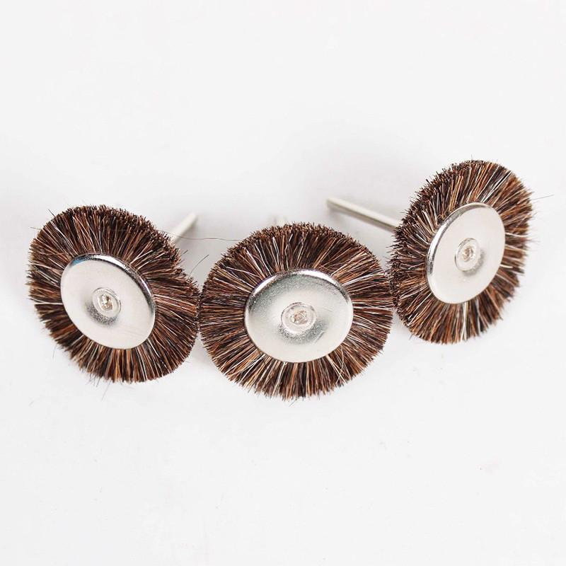 10pcs/saco Dental Polimento Profilaxia Escovas Lã Roda Pano Algodão Cavalo Cabelo Dentes Polidor Baixa Velocidade Reta Handpiece