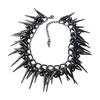 Gothic Heavy Rivet Tassel Necklace, Dark Spicy Girl Exaggerated Clavicle Choker