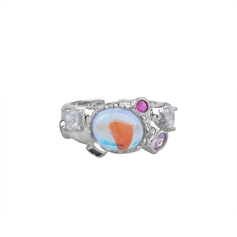 Stylish And Unique 2022 Adjustable Open Ring For Women With Geometric Design And Premium Copper Material