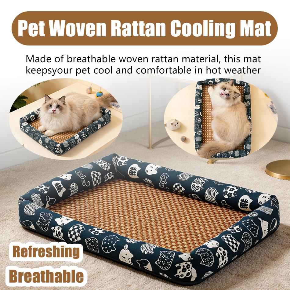 Cat Bed Summer Cooling Pet Mat House For Cats Accessories All Accessory Products Houses Beds Puppy Things Kitten Basket Cushions