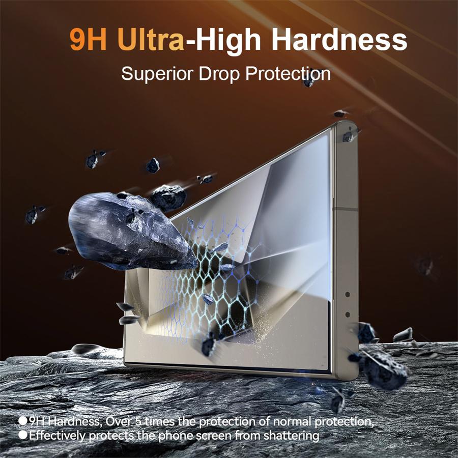 0.18mm Ultra-Thin Fingerprints Unlocking HD Full Cover Tempered Glass Screen Protector For Samsung Galaxy S25 S24 S23 S22 S21 Ultra Plus