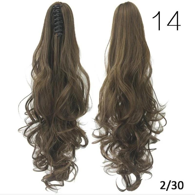 15 Colors Long Curly Claw Clip Drawstring Ponytail Hair Extensions Blond Hairpiece Wigs