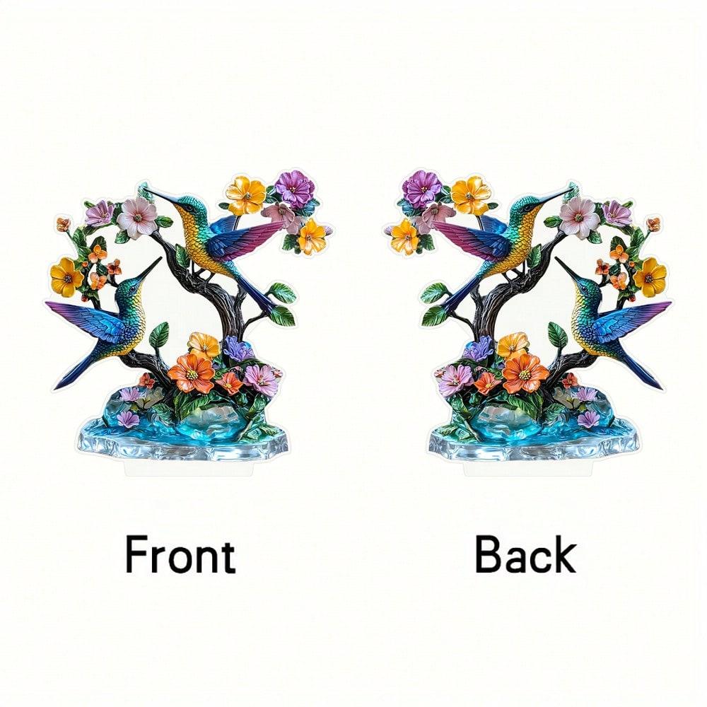 Bohemian kolibřík, 2D plochý akryl, stolní dekorace, ozdoby, vhodné do obývacího pokoje, kanceláře, na párty, Vánoce, Halloween