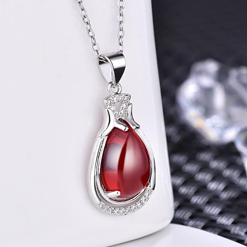 Lindon Damen-Halskette mit Anhänger, Kupferlegierung, Zirkon, modisches Geschenk