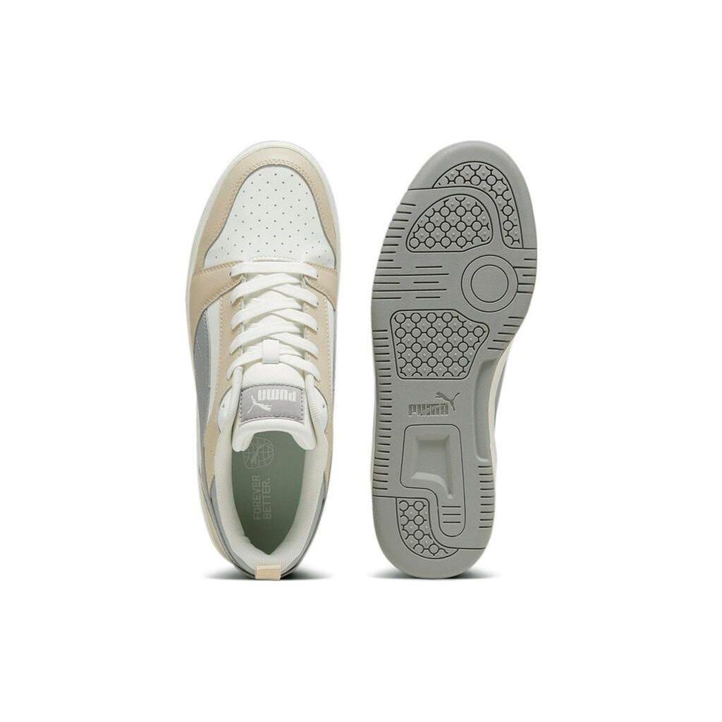 Puma Rebound V6 Low Granola Concrete Unisex Sneakers Tan Warm-White Concrete-Grey 392328-09