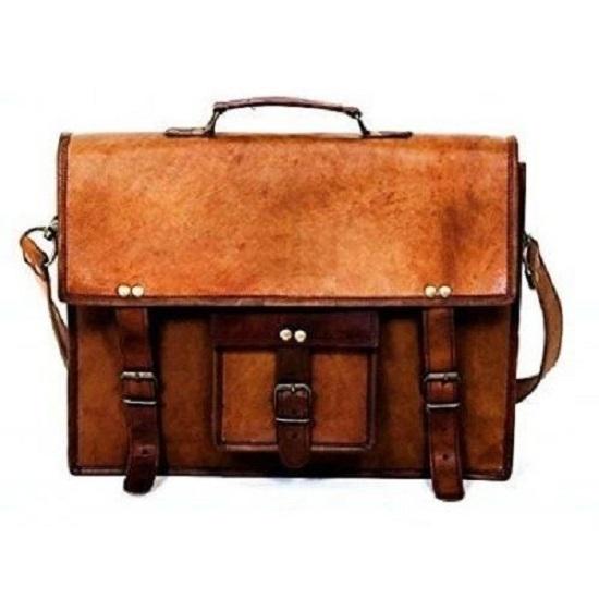 Men's Leather Bag Business Messenger Laptop S Shoulder Briefcase