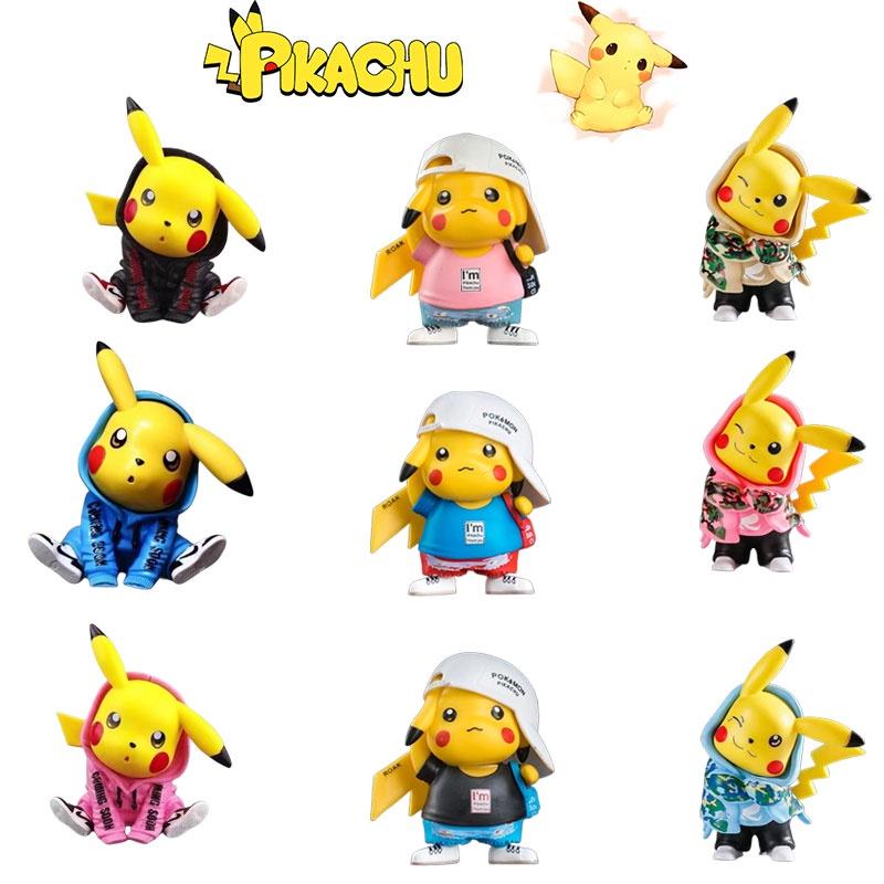 Pikachu Auto Dekoration Camouflage Outfit PVC Actionfigur Modell Kuchen Dekoration