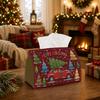1pc Retro Festive Winter Tissue Box | Multi-Functional Christmas Napkin Box, Suitable for Home, Christmas Car Decoration Vintage Car Pine Tree Forest