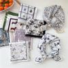 Korean literary and artistic decoration small silk scarf Korean version fashionable versatile spring and summer fresh and breathable cotton and 