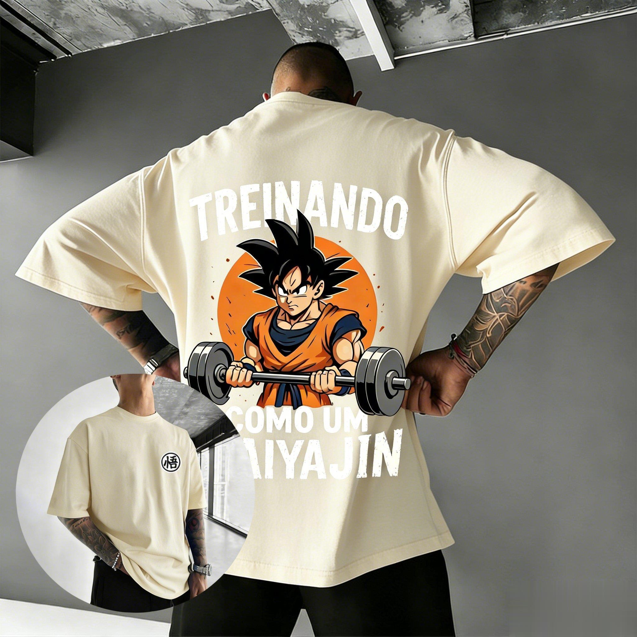 

Dragon Ball Z Goku Cartoon Print Tshirt Mens and Womens 100 Cotton Fitness Sports Shortsleeved Printed Tshirt 3XL