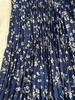 European & South African Cross-border 3D Floral Pleated A-line Midi Skirt for Women