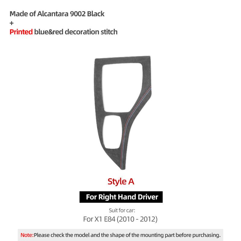 For BMW X1 E84 2010-2014 Made of Alcantara Car Interior Center Console Gear Shifter Panel Trim Performance Sticker Accessories