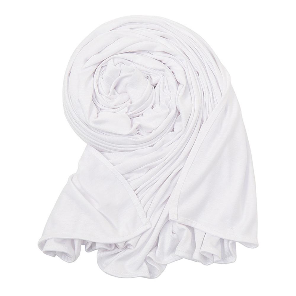 Oversize Headscarves Long Wraps Instant Scarf Fashion Muslim Hijab Prayer Turban белый