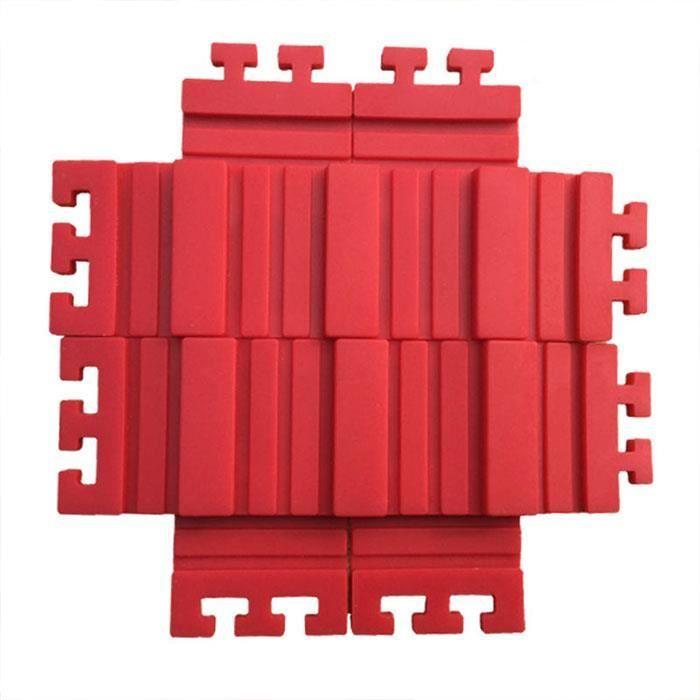 Moule à gâteau - SHOP-STORY - 8pcs - Silicone Rouge - Modulable - Résistant à la chaleur