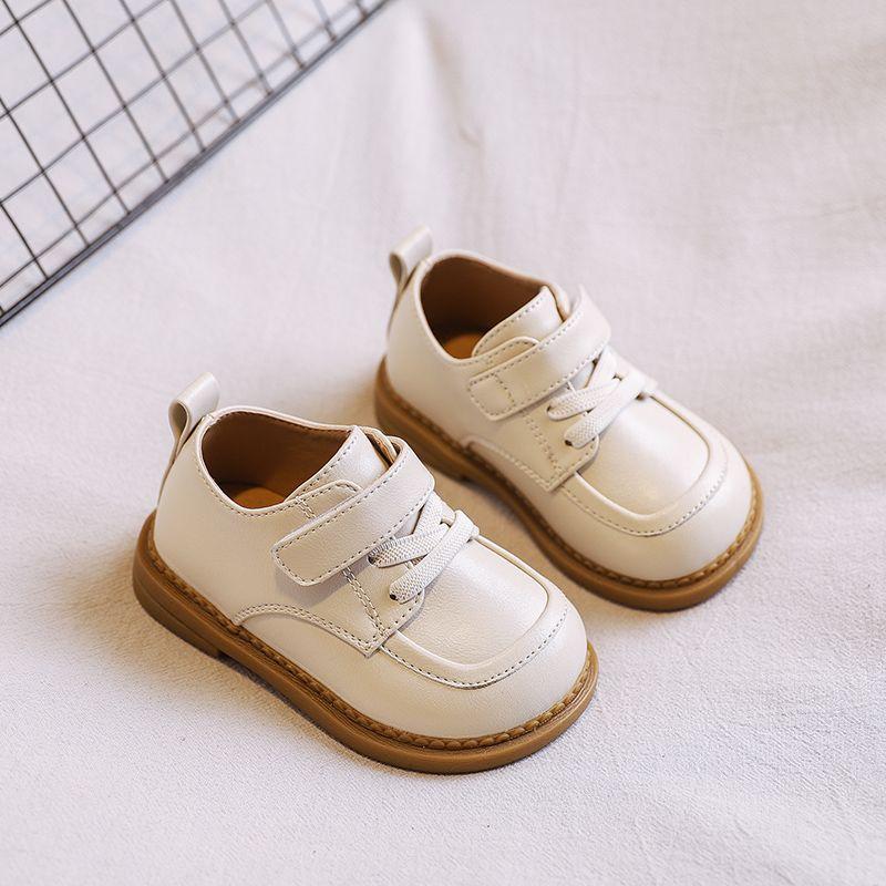 

2025 spring new British style baby leather shoes soft-soled toddler shoes spring and autumn children s beanie shoes single shoes autumn style 30 size/shoe inner length 18.1cm
