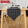 1PC Nuan Series Simple and Versatile Black Checkered Printed Cotton Linen Table Runner for Dinner Table Decor Kitchen for Home Table Home Decor
