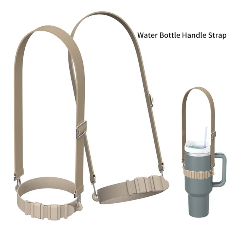 Universal Water Bottle Sling Carrier Silicone Holder Fit 40Oz Tumbler Water Bottle Lanyard Strap for Traveling Camping