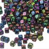 100pcs/lot Mixed Acrylic Square English Alphabet Letter Beads Charms Bracelet Necklace For DIY