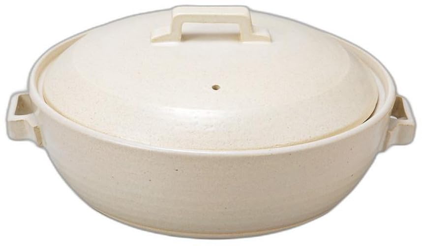 

White Style Donabe x x Ceramic Earthenware Can be Used on an Open Setomonohonpo 8.0 (Earthenware Pot) [28.5 25.5 13cm, 2000cc] Pot, Fire, белый
