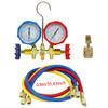 3-Way AC Manifold Gauge Set W/ Hoses for R410A/R32/R134a/R404A | Automotive HVAC Refrigerant Diagnostic Tool