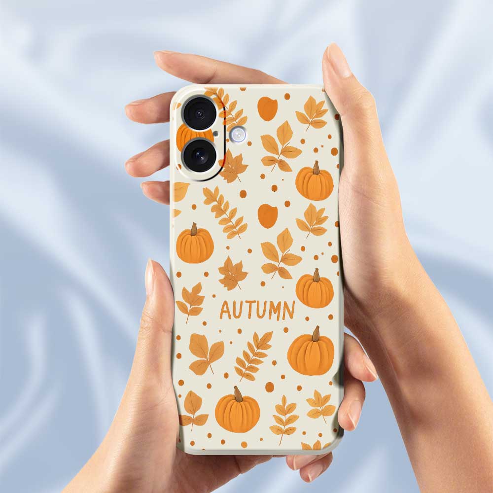 For iPhone 17 Case Autumn Theme Pattern Printing Straight Edge TPU Phone Back Cover