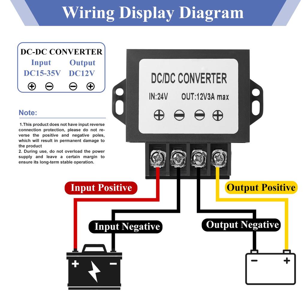 MZHOU 36W DC-DC Step Down Converter 24V To 12V 3A