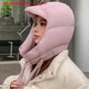 Thickened Ear Protection Hat Down Cotton Pullover Caps Fashion Warm Hats  for Women