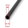 Carbon Fiber Hollow Tube, 4mm Outer Diameter x 2mm Inner Diameter x 400mm Length (4 Pieces)