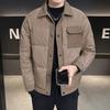 Men's Lightweight Warm White Duck Down Jacket - Lapel Winter Outerwear 2025
