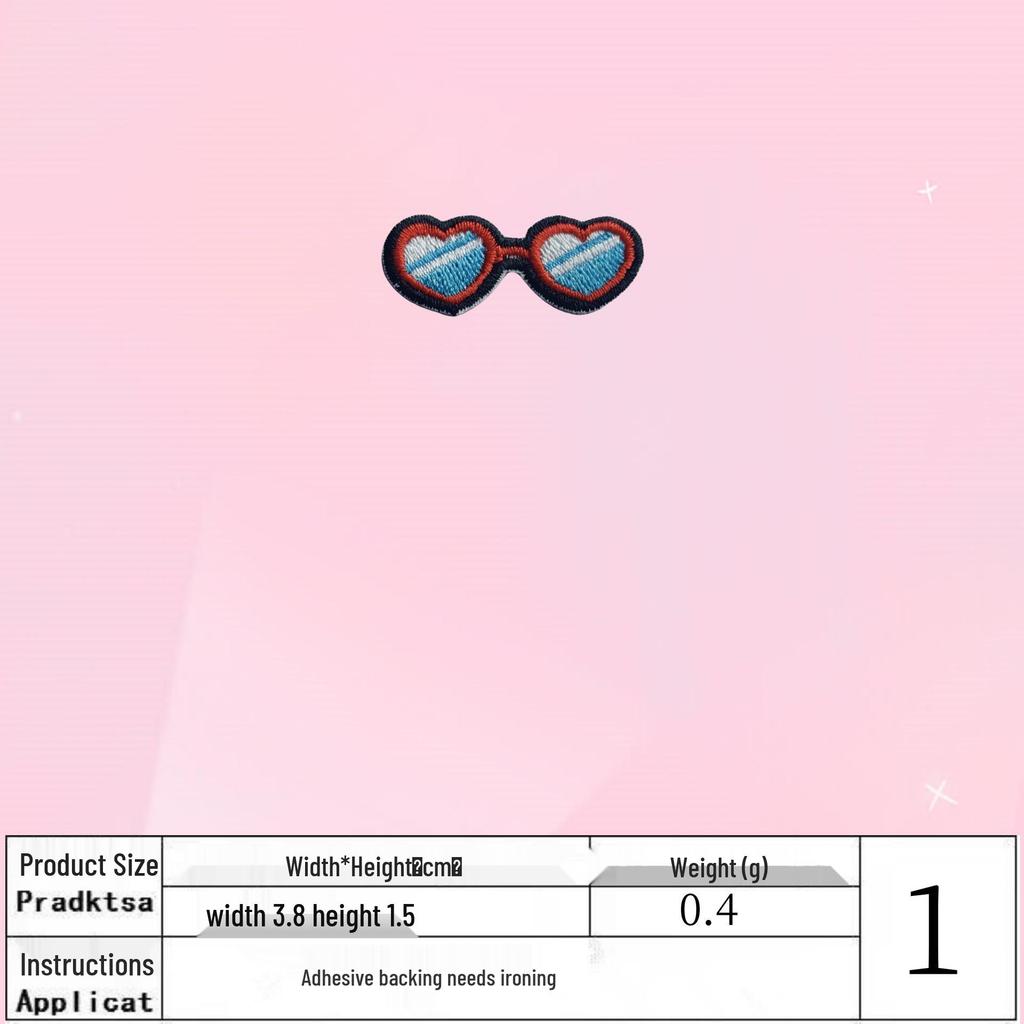 Small Cute Japanese & Korean Style Embroidered Iron-On Decorative Patch for Clothing